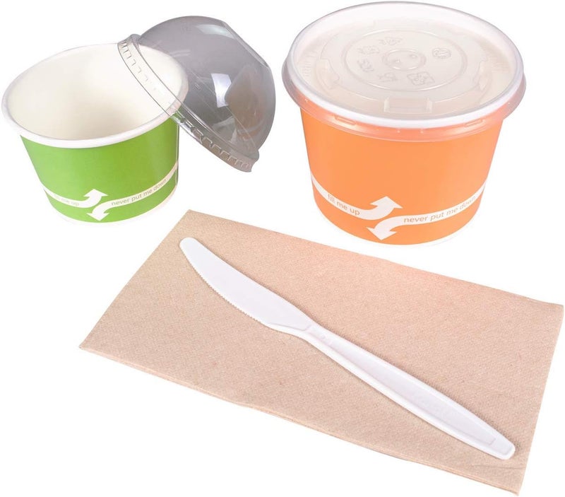 Karat U3531W 7.5" Poly-Wrapped Heavy-Weight Disposable Knife, White (Pack of 1000) - Image 5